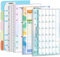 A6 Budget Planner Nachfüllset, Prefdo 82 Blatt Wochenplaner Monatskalender Einlagen 6-Loch Budgetplaner mit Bindertasche, Papiertrenner, Lineal, Index-Tabs (Set 1)