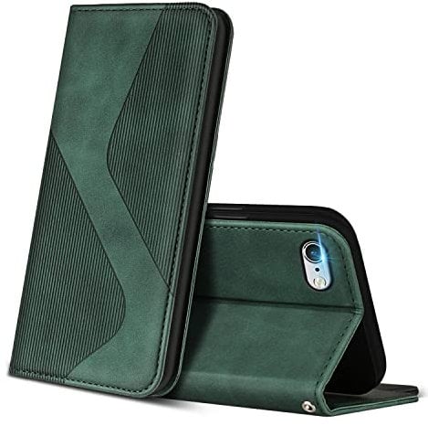 ZONNAVI Case for iPhone 6 / iPhone 6s, Premium PU Leather Wallet Case with Card Slots, Viewing Stand, Shockproof Flip Cover (Green)