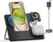 JoyGeek Charger Stand with MagSafe, 3 in 1 Wireless Charging Station for i Phone 16/15/14/13/12, Multi Charger Station for iWatch 10-2/Ultra, Charging Stand for AirPods 4/Pro/3/2-Black