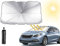 Hitopin Sonnenschutz Auto Frontscheibe, Auto Windschutzscheibe Sonnenschutz Regenschir, Faltbarer UV-Schutz Auto Sonnenschirm, für die Windschutzscheibe für die Meisten Autos