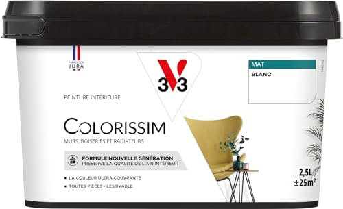 V33 Peinture multi-supports Colorissim® Blanc Mat 2,5L