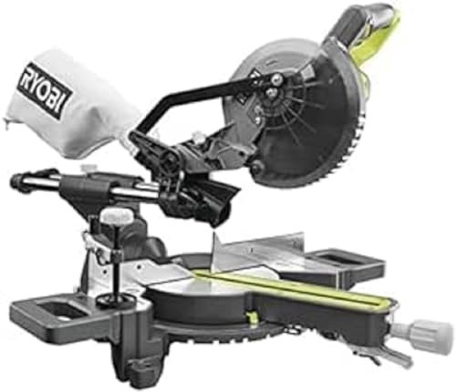 Ryobi - Scie à onglets radiale 190 mm sans fil 18V ONE+ - capacité 50 x 250 mm à 90° - 1 batterie 4Ah et 1 chargeur rapide