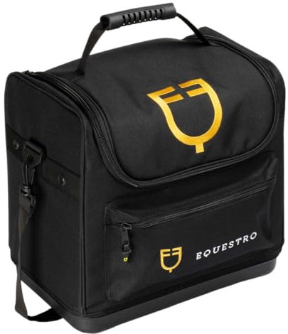 Borsa kit da grooming con tasche e tracolla Nero