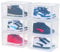 IRIS USA Stapelbare Schuhbox mit aufklappbarer Tür, Stabiler Schuh-Organizer mit seitlichem Display für High-Top-Sneaker, Schrank unter dem Bett und Eingangsbereich, transparent, 6 Stück