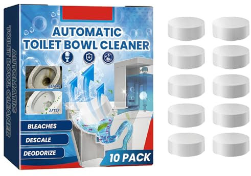 Pastillas de Limpieza de WC,Tabletas de Limpieza de Inodoro,Limpiador de Inodoro Tabletas,Pastillas para Limpiar Baños,Tableta de Limpieza de WC,Limpiador de Inodoro con Lejía,10PC
