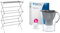 Amazon Basics Foldable Concertina Indoor Clothes Airer - Chrome & BRITA Marella Water Filter Jug Starter Pack - Graphite (2.4L) incl. 3x MAXTRA PRO All-in-1 cartridge