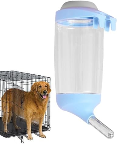 Dog Drinking Bottle,Dog Kennel Bottle for Cage - Cat Cage Automatic Food Water Dispenser for Small Medium Dogs, Cats, Pets