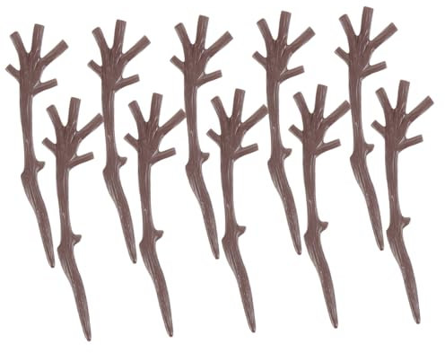 ibasenice 100stücke Künstliche Zweige Für Weihnachtsdekoration Deko-äste Kunststoff Äste Für Schneemann-bastelarbeiten Vielseitige Weihnachtsdeko Für Zuhause Und Feste