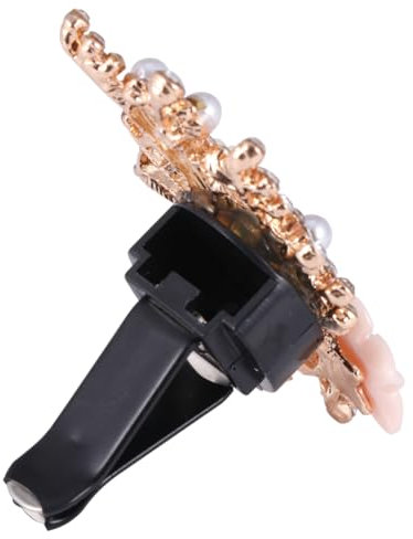 TINEASUR Profumatore Per Auto Clip Con Design Elegante Di Fiori e Strass Diffusore Per Interni Facile Da Installare Per Auto Ufficio e Casa Include Cotone Profumato