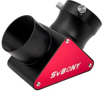 Svbony SV188P Miroir Diélectrique Diagonal à 90 Degrés de 2 Pouces | Revêtements Diélectriques à 99% de Réflectivité avec Anneaux de Compression en Laiton, Accessoires de Télescope
