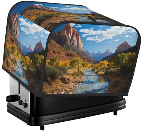 Toaster Cover 2 Slice Appliance Cover Toaster Dust Cover Zion national park Toaster Cover Super Soft Kitchen Small Dust Covers Bread Machine Covers with Pockets 14.4 x 8.3 x 10.6