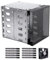 XINGLIDA Edelstahl Festplattenkäfig 5 25 Bis 3 5 Rack Für Computer Festplatten Treiberfach Rack Mit Lüfterplatz