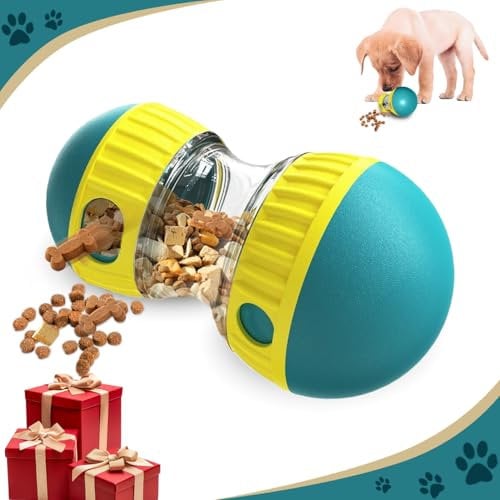 Rolling Feeder Hundespielzeug, Langlebig Hundespielzeug Intelligenz, Intelligenzspielzeug für Hunde, Slow Food Snackball Hund Zur Verbesserung der Verdauung Für Hunde Aller Größen Geeignet (Grün)