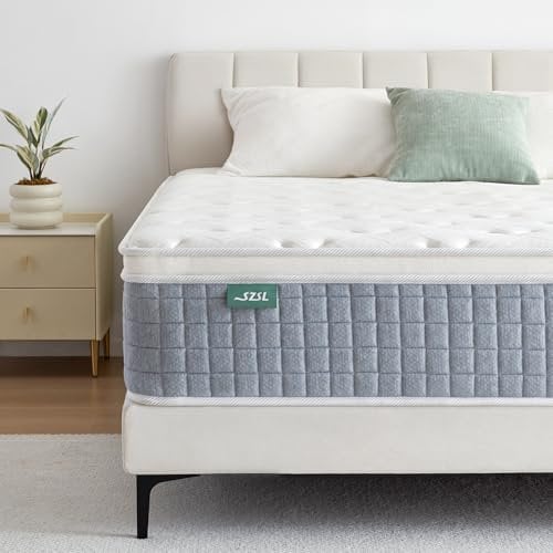 SZSL INDULGE IN COMFORT Matratze 180x200 cm H3 Höhe 24cm 7-Zonen Federkernmatratze mit Schaumstoff Öko-Tex Zertifiziert Orthopädische Taschenfederkernmatratze 100 Nächte Probeschlafen