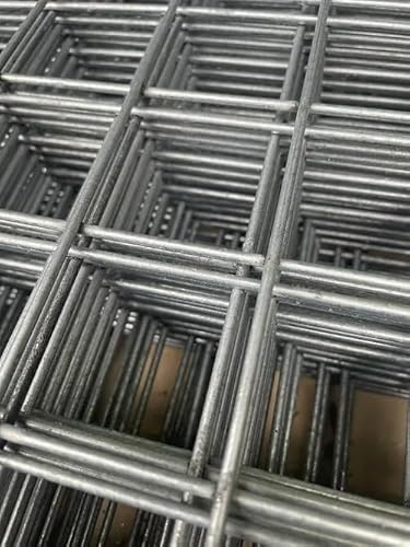 Galvanized Welded Wire Mesh Panels | 50mm x 50mm (2 x 2) Holes | Strong 4mm Wire (100cm x 90cm)