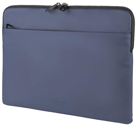 Tucano, Gommo Sleeve Custodia per MacBook Pro 16 e Laptop 15.6, Custodia Computer Imbottita in Materiale Gommato Water Resistant con Tasca Accessori e Zip Doppia, Blu