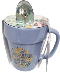 Divas World Ceramic Rabbit Flower Pot Mug Gift Set with Shovel Spoon & English Breakfast Tea Decorative Novelty Mug for Tea Lovers, Gardeners & Special Occasions