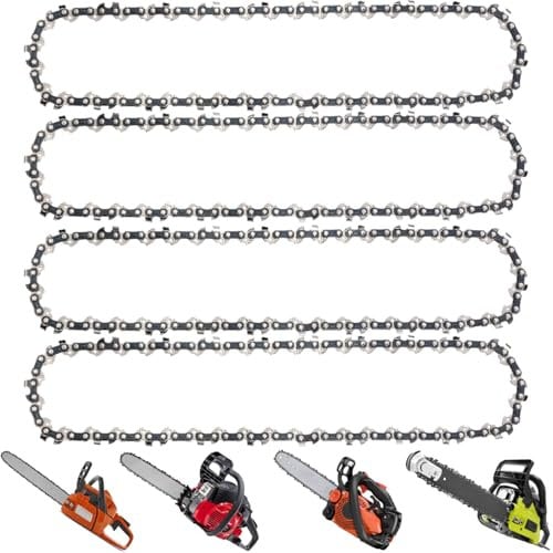 Eyoloty 4-Pack 14 inch Chainsaw Chain for 14(35cm) Bar, 52 Drive Links, 3/8 LP Pitch, .043 Gauge,Chainsaw Blades Fits Bosch, Dolmar, Echo, Ego, Einhell, Husqvarna, Makita, Worx, Ryobi and More