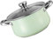 iplusmile Olla De Sopa De Acero Inoxidable Olla De Acero Nuestro Mezclando Bote Inoxidable Largo Cocinando Cacerolas Existencias Doble Para Inducción Multifuncional Servicio Cocinar Green