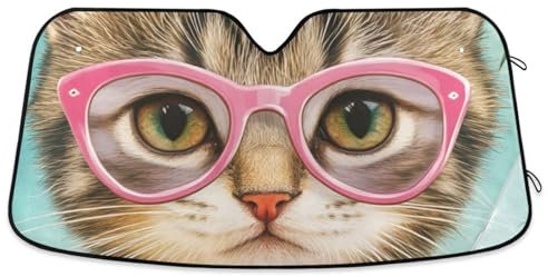 Parasol de vidrio para coche de gato de verano, plegable, reflectante, parasol polarisado, para carro L