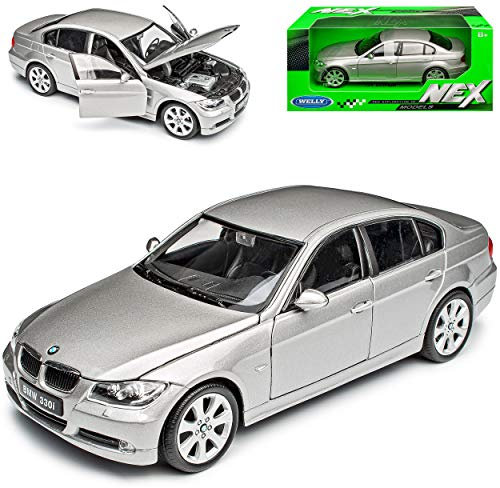Welly B*M*W 3er E90 Limousine Grau 2005-2012 1/24 Modell Auto