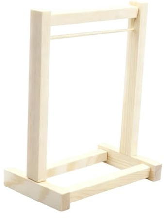 MotiveTech Kleiderständer Aus Holz für Puppen, Hängeregal für Puppenkleidung, Zubehör für Dusche, Kleiderschrank, Möbel, Organizer, Aufbewahrungsregal, S