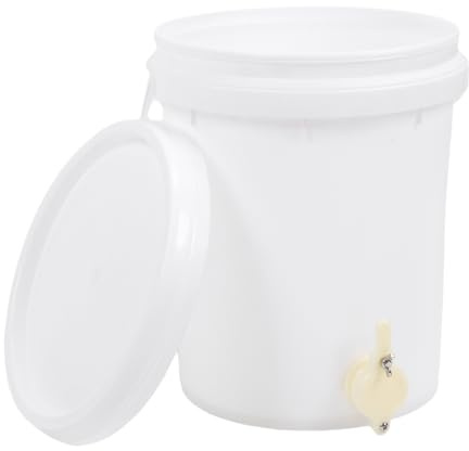 Keenso Honigeimer mit Tor, 5 Gallonen HDPE-Kunststoff-Imkereiausrüstung für Honigschleuder, Sicherer Deckel und Langlebiges Design für Imker