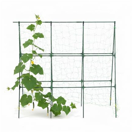 Relaxdays Gurken-Rankhilfe Gestell, A-Form, HB: 114x135 cm, grün | Rankgitter für Kletterpflanzen, Gemüse, Stahl & PE