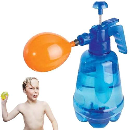 Wasserballon Pumpe - 1.5L Pumpe Für Wasserbomben Oder Luftballons Mit 500 Luftballons - Handballons Füllpumpel - Praktische Sommer Schnell Ballondruck Wasserflasche Für Garten & Hinterhof