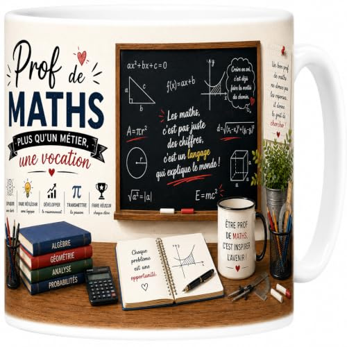 Mug Prof de Maths - Plus qu'un Métier, Une Vocation EveryMug