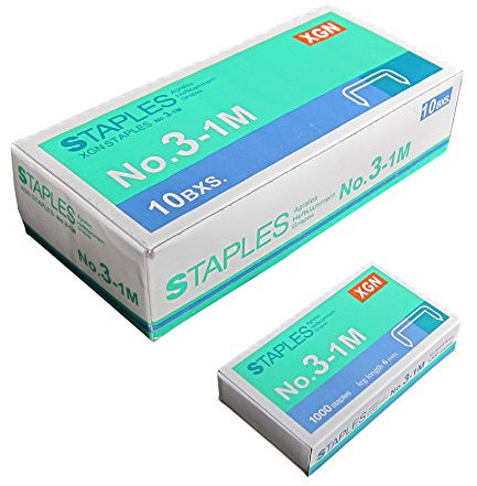 Heftklammern Nr. 3-1M (24/6), verzinkte Heftklammern 24/6 Typ, 1/4 Zoll Klammern (10.000 Stück)