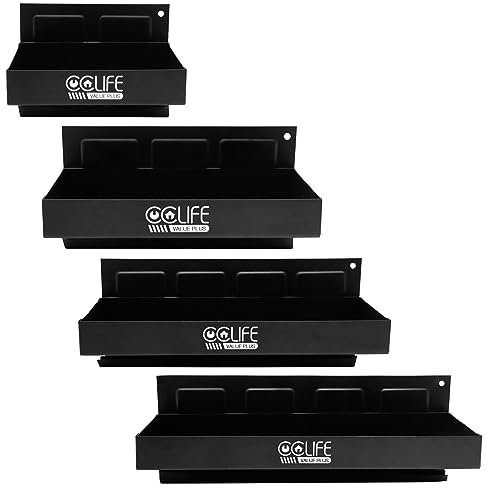 CCLIFE 4 Piezas Juego de Magnetico Bandeja Estante Magnéticas Bandejas para Herramientas150-210-270-310mm