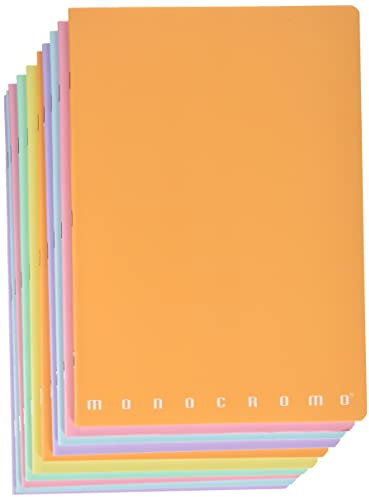 Pigna Monocromo Pastel, Quaderno A4, Confezione da 10 Pezzi, 02298904M