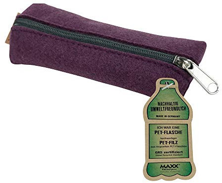 BIOZOYG Filz Federmappe Fynn PET Größe M aus PET Recycling Filz I Etui für Stifte Kugelschreiber Mauve