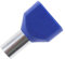 SeKi 17226 Zwillingaderendhülsen 2x16,0mm², blau, 50 Stk. Zwillings Aderendhülse, 16mm²