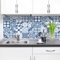 Crédence adhésive cuisine PVC 260_x_60_cm Carreaux de ciment bleu Rouleau adhesif decoratif 100% fabriqué en Italie, avec encre non toxique, ignifuge et résistant à l'eau