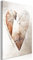 murando - Wandbilder Abstrakt 40x60 cm 1 tlg - Wand Deko Vlies Leinwand Bilder Groß Wanddeko Wohnzimmer Schlafzimmer Kunstdrucke - Herz Holz Vintage Liebe Hearth Struktur n-A-1079-b-a