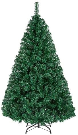 Yaheetech Albero di Natale 152 cm Artificiale Apertura Automatica Folto Realistico Supporto in Metallo Pieghevole Rami Decorazioni per Casa Negozio