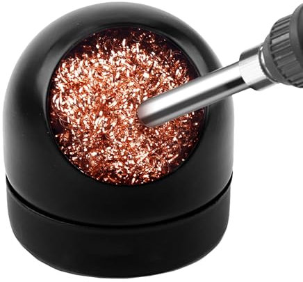 YUEMING Limpiador de Hierro, Limpieza de Punta de Hierro del Soldador Bola de Limpiador de Boquilla de Alambre, 1pcs Boquilla del Limpiador De La Esponja 1pc Base del Sostenedor