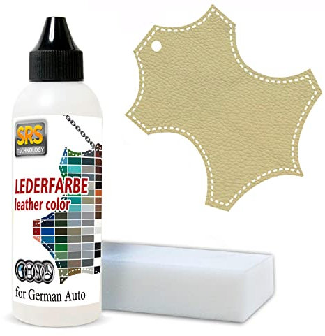 SRS TECHNOLOGY Pintura de Cuero para BMW Dakota (100ml) Tinte Específicas para Pintar Superficies de Cuero Piel Polipiel Super Elástico (Dakota Beige Crema)