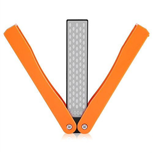 400/600 Grit Dual Grit Diamond Sharpener Knife Sharpener,Double Sided Folding Diamond File,Folding Pocket Knife Handheld Sharpening Stone for Outdoor Camping Kitchen