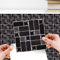 WALPLUS 120 Stück 15x15cm Glänzend Schwarzes Porzellan Mosaik Schwarz Wandfliesen Aufkleber Schälen und Kleben Backsplash Abziehbilder Startseite Dekore Aufkantung für Küche Badezimmer Kacheln Farbe