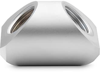 EKWB EK-Quantum Torque Static 90 grados, hembra a hembra, titanio satinado