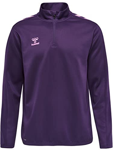 hummel Unisex hmlCore Xk Half Zip Poly Sweat, Purple, Medium