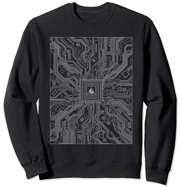 All Seeing Eye Computer Chip Motherboard Sweatshirt