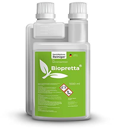 Biopretta Desinfektionsreiniger für Sahnemaschinen 1000ml mit Dosierhilfe auch für Milchsystemen bei Kaffeevollautomaten