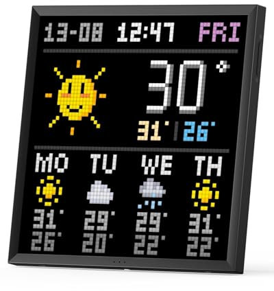 Divoom Pixoo-64 WiFi pixel art display with a 64x64 LED panel, unique lighting decoration with a mobile companion APP
