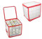 Settoo Aufbewahrungsbox für Christbaumkugeln Weihnachtsschmuck,PVC Sortierbox Weihnachtstasche Bewahren Sie bis zu 64 Standard-Weihnachtskugeln Und Weihnachtsdekoration Sicher auf