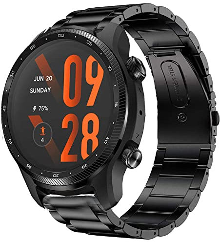 Compatibile per TicWatch Pro 3 Ultra Band Giaogor Cinghie di ricambio in metallo in acciaio inox a sgancio rapido Compatibile con TicWatch Pro 3 Ultra GPS Smartwatch 2021 Acciaio inossidabile metallo