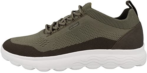 Geox Herren Spherica U Sneakers, Musk Militaire, 41 EU Schmal